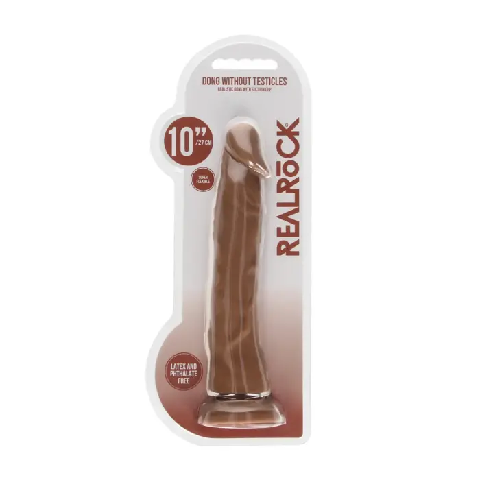 Реалистичный дилдо без яичек – 25 cm (10″) – телесный