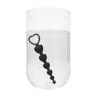 Anal Heart Beads – 10.5 cm (4.1″) – Black Photo
