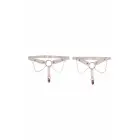 Peaches 'N Creame – pearl garter set – faux leather – rose gold – adjustable 45–66 cm — Photo 2