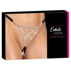 Cottelli Lingerie reguleeritavad stringid rhinestones – mustad – S-L — Foto 1