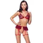 Cottelli COSTUMES ruuduline pesukomplekt – punane – L — Foto 2