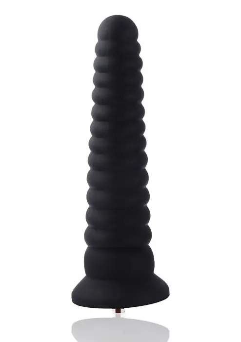 Hismith KlicLok Ribbed Dildo – 25 cm (9.8″) – Black