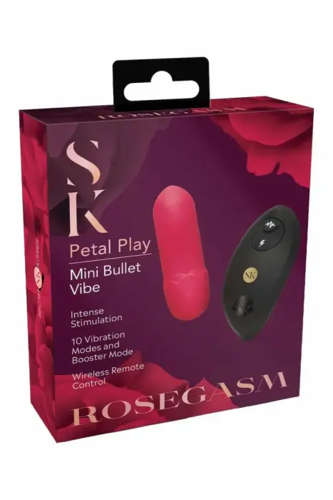 Secret Kisses Rosegasm Petal Play – мини-виброэлемент с пультом ДУ – розовый – 7,5 см