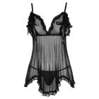 Cottelli Collection Babydoll Ruffles M чёрная кружевная сорочка babydoll – M — Фото 5