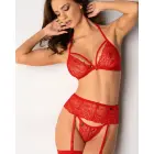 Obsessive 838-SEG-3 кружевной комплект белья – красный – L/XL — Фото 2