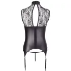 Strapshemd Lace Basque with Open Cups, Rhinestone Ring, Adjustable Straps, Crotchless Thong – M — Photo 16
