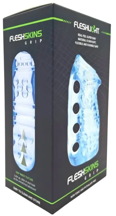 Fleshlight Fleshskins Grip Blue Ice – компактный открытый мастурбатор