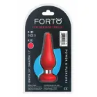 FORTO F-21 Tear Drop silikoninis analinis kištukas – S – raudonas — Nuotrauka 5