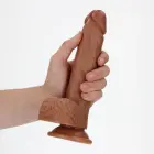 Taisns reālistisks dildo ar sēkliniekiem un piesūcekni – 20.5 cm (8″) — Foto 6