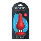 FORTO F-21 Tear Drop Intimate Plug – L – Red — Photo 1