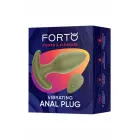 FORTO Vibrating Anal Plug – anālais spraudnis – silikons – zaļš – 10 režīmi — Foto 1