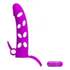 PRETTY LOVE – vibruojanti varpos rankovė su sėklidžių juosta – 17 cm – juoda — Nuotrauka 5