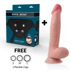 RockArmy Sherman Dual Density Strap-On Dildo with Harness – 24 cm (9.4″) – Skin — Photo 2