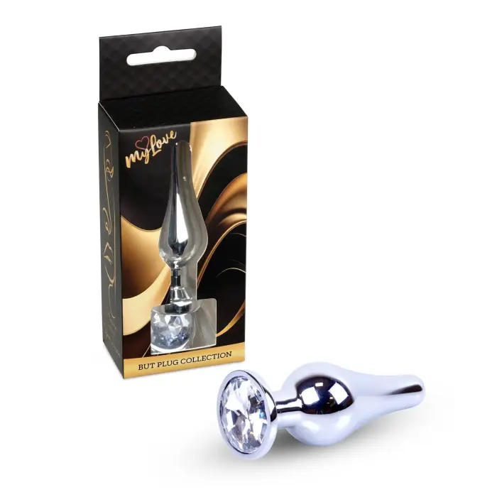 MyLove Toys Jewellery Silver anaaltapp – 9.5 cm – Läbipaistev