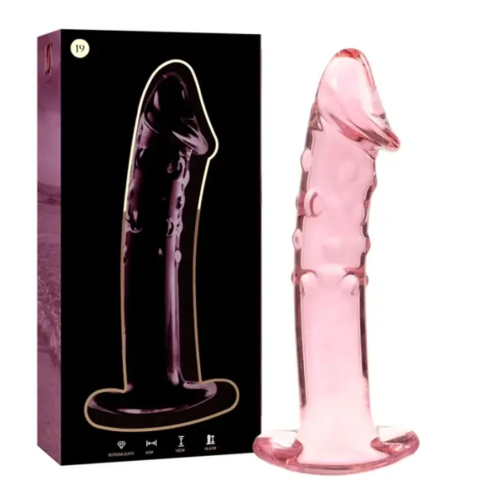 Ibiza Nebula Series Model 19 stikla dildo – 18.5 cm (7.3″) – rozā