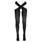 Cottelli Collection zeķes ar jostas siksniņu dekoru – melnas – L/XL — Foto 5