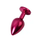 TOYFA metāla anālais spraudnis ar melnu dārgakmeni – Sarkans Foto 3