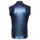 NEK Metallic Matte Sleeveless Shirt – Blue – XL — Photo 7