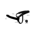 INFERNO vibruojantis strap-on dildo – 20 cm (8″) – juodas — Nuotrauka 11