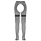 Mesh Tights with Lace Garters and Open Crotch – M/L — Photo 5