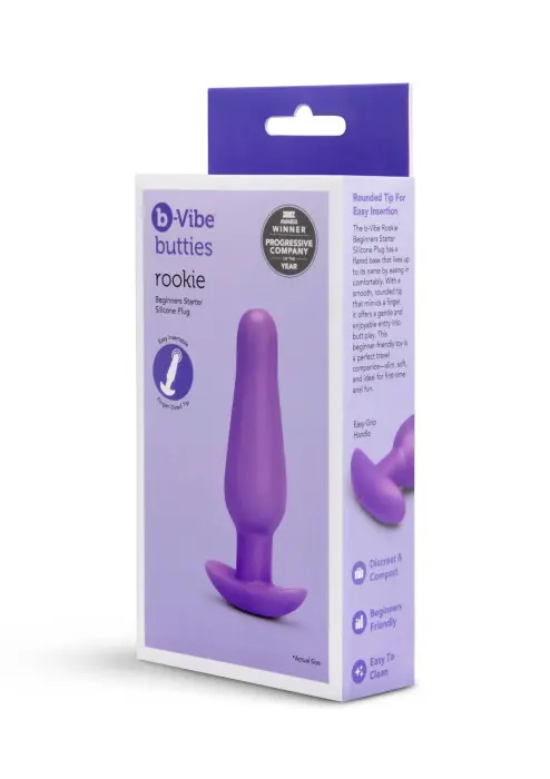 Butties Rookie iesācēju anālais spraudnis – 10 cm – Violets Foto 2