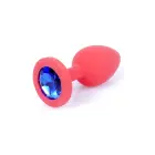 Plug-Jewellery анальная пробка с синим бриллиантом – 7 см (2.8″) – Синий — Фото 6