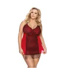 Dharma L+ (Комплект бэбидолл и стринги) – красная сетка и чёрное кружево – L Фото num