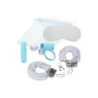Pleasure Kits Honeymoon Collection – набор для пар с вибропулей, кольцом, маской, наручниками, кубиками – белый — Фото 1