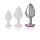 INTENSE Aluminum Metal Plug Pink Heart L – 9 cm – Silver — Photo 5