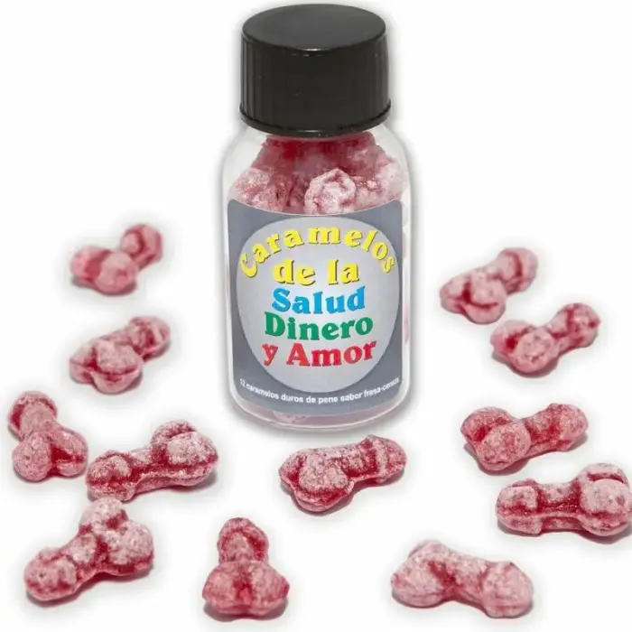 Diablo Picante "Health-Money-Love" novelty candies – strawberry & cherry – 12 pcs