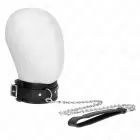 KINK Basic Model apkakle ar ķēdīti – regulējama mākslīgās ādas – melna — Foto 1