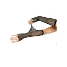 Leg Avenue kolmnurkse võrkmustriga sõrmedeta kindad – mustad – One Size — Foto 5
