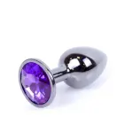 MyLove Toys Jewellery Dark Silver анальная пробка – 7 cm – Фиолетовая — Фото 2