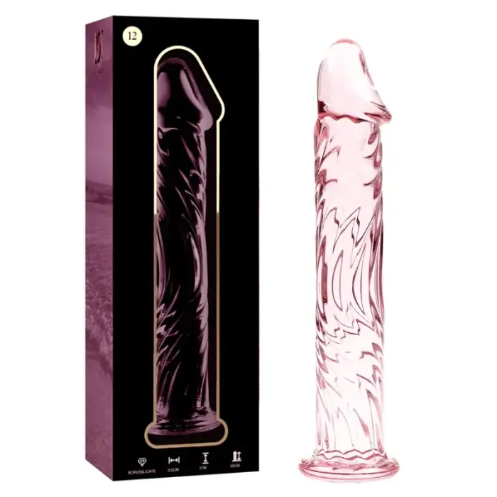 IBIZA Nebula Series Model 12 stiklinis dildo – 17 cm (6.7″) – rožinis