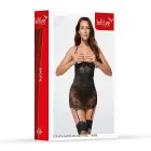 110908 – lace top with garter belt and thong – black – 3XL — Photo 3
