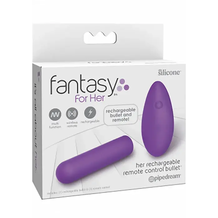 Her - Rechargeable Bullet Vibrator with Remote Control – 7 cm (3″) – Pink