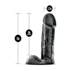 JET Brutalizer – extra-large PVC dildo with suction cup – black carbon metallic – 38 cm — Photo 4