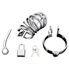 Blueline Stainless Steel Cage with Perineal Extension – 10.5 cm (4.1″) – Silver — Photo 7