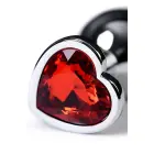 Sudraba anālais spraudnis ar rozā sirds formas dārgakmeni – S – Pink Foto 6