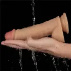 LoveToy Power Basics Cock – rechargeable vibrating realistic dildo with suction cup – 20.3 cm (8 inch) — Photo 3