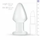 Glas Model No. 25 vidējs stikla anālais aksesuārs – 10 cm (4″) – Caurspīdīgs — Foto 3