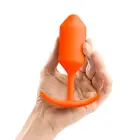 b-Vibe Snug Plug 3 raskusega anaaltapp – 12.7 cm – oranž — Foto 4