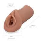 PDXE Sorority Snatch vagīnas masturbators – 13.4 cm (5.3″) – brūns — Foto 5
