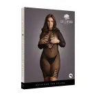 Pikkade varrukatega võrkkleit – Plus size – must — Foto 1
