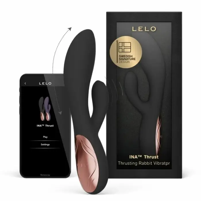 LELO INA Thrust Rabbit вибратор с функцией толчков – черный