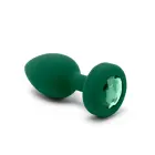 b-Vibe vibrējošs anālais spraudnis ar dārgakmeni M/L – 10.5 cm – Zaļš — Foto 8
