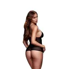 Baci Leopard Basque Chemise One Size – Animal Print & Lace Design — Photo 2