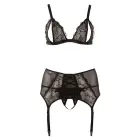 Cottelli Collection Bra and Suspender Set 2XL – Black Lace — Photo 5