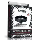 Bondage Fetish Black Matt Collar With Leash – kaklasiksna ar pavadu – mākslīgā āda – melns — Foto 5