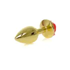 Jewellery Gold Anal Plug with Rose – 7 cm – Red — Photo 4
